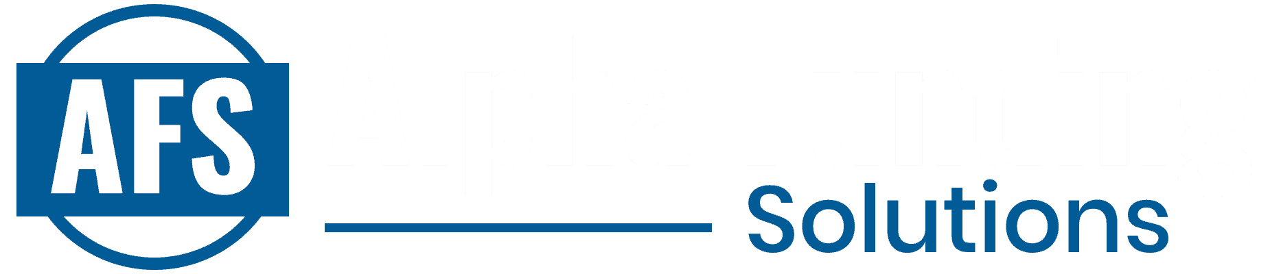 alpha funding logo white